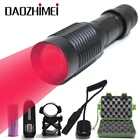 Белый красный зеленый ИК-светильник масштабируемый тактический светодиодный фонарик для охоты рыбалки на открытом воздухе + аккумулятор + крепление переключатель давления