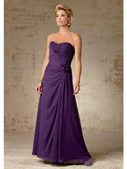 

2015 New A-Line Sweetheart Long Chiffon Mother Of The Bride Dresses With Jacket Full Sleeve Wedding Guest Dress Draped F1264