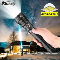 4 core p70 2 led flashlight waterproof tactical led torch waterproof 5 lighting modes zoomable camping hunt light