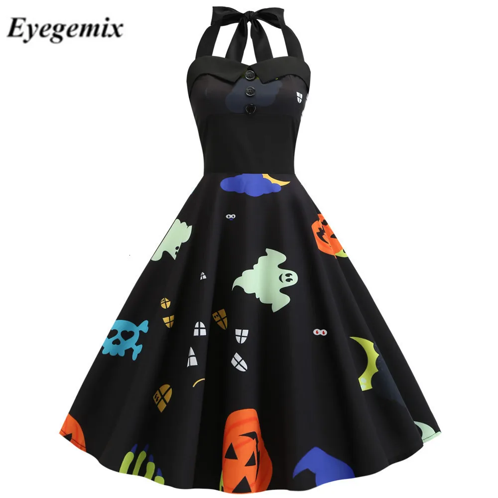 Пикантная обувь в стиле ретро Хэллоуин летнее платье 2019 халаты 50 х 60 Винтаж на