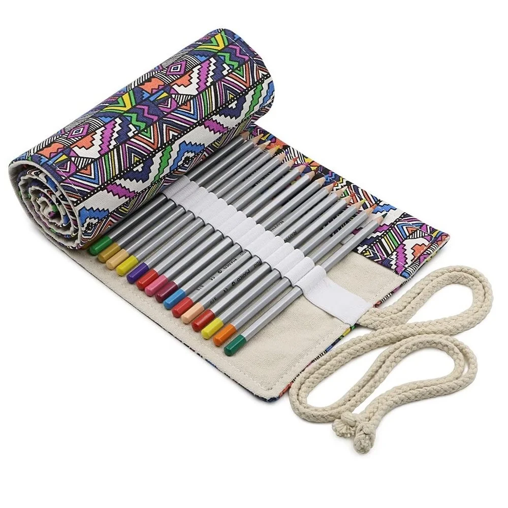 Сумка для карандашей в богемном стиле рулон тканевых складных рулонов с 36/48/72