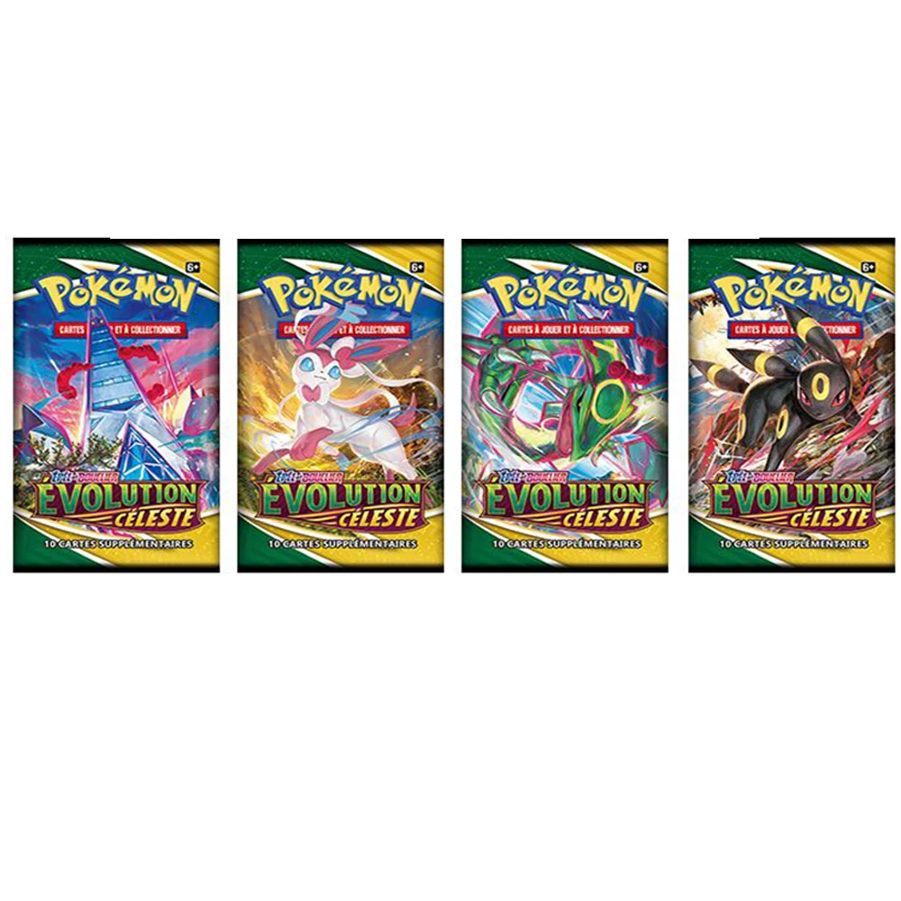 french evolving skies fusion strike 360324pcs pokemon cards shining fates booster box trading card game children toys gifts free global shipping