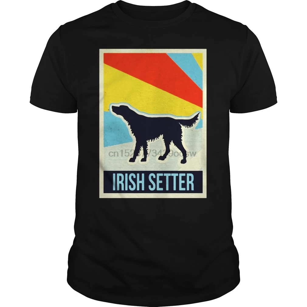 Мужская футболка с коротким рукавом в стиле ретро ирландское сеттер крутая Топы
