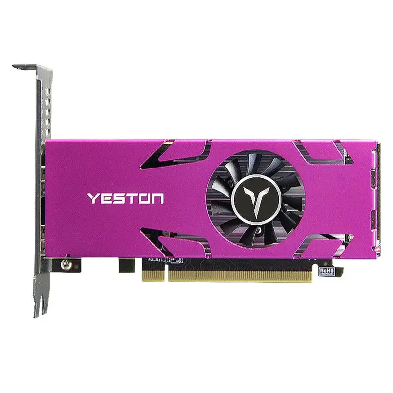 Yeston Graphics Card RX550-4G 4HDMI 4 Screen Support Split Screen 4GB Memory/GDDR5/128Bit 6000MHz VGA+ HDMI+DVI-D Graphics Card