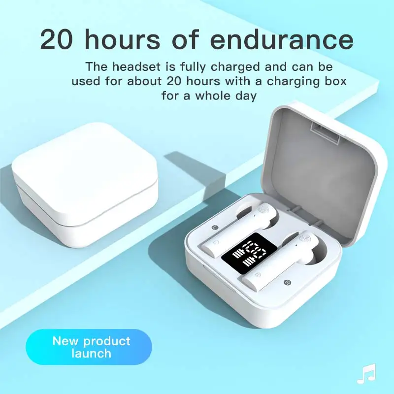 Беспроводные Bluetooth-наушники Air 2s TWS спортивные наушники для бега со светодиодным