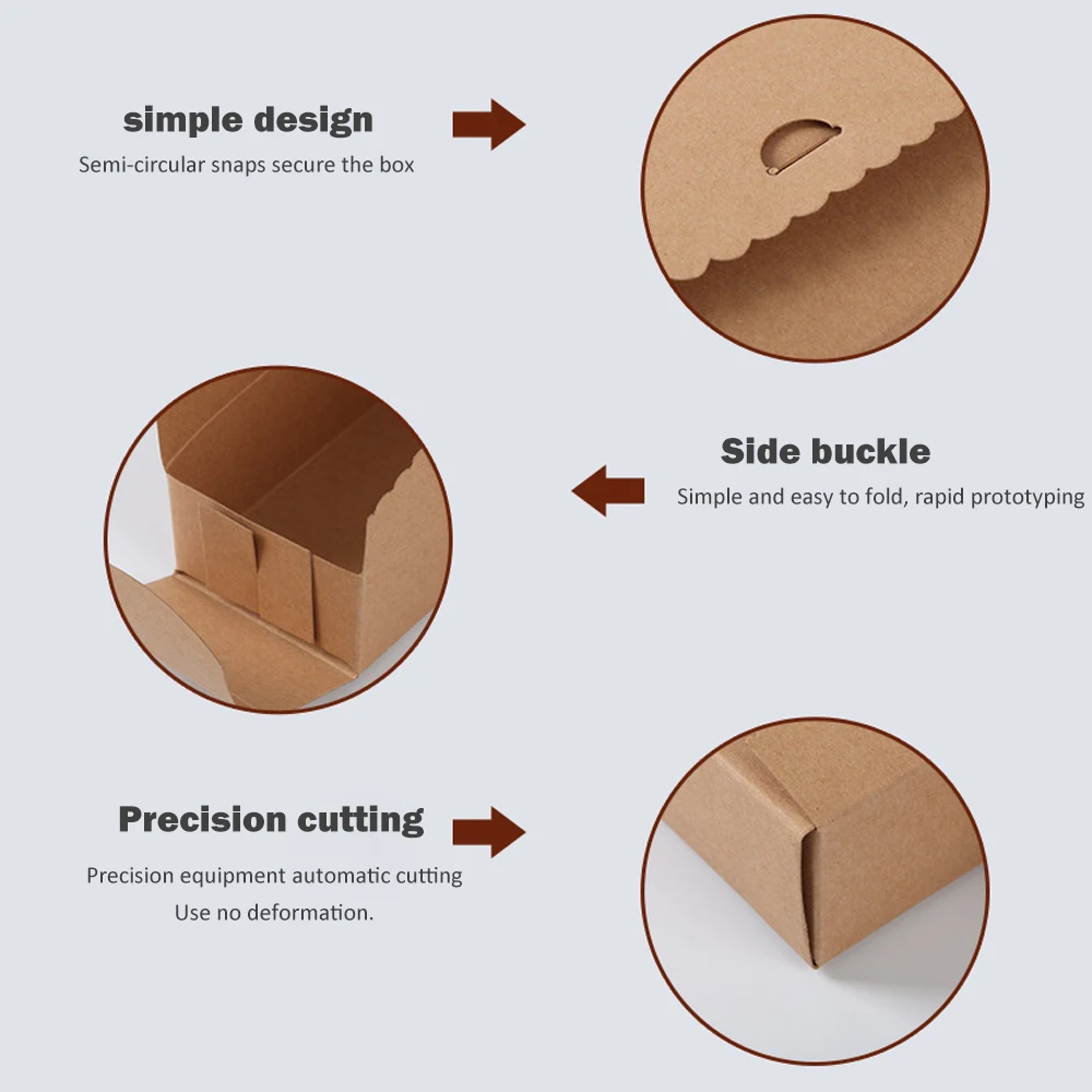 20 штук прямоугольник крафт упаковка Коробки Бумага DIY Инструменты для Выпечки
