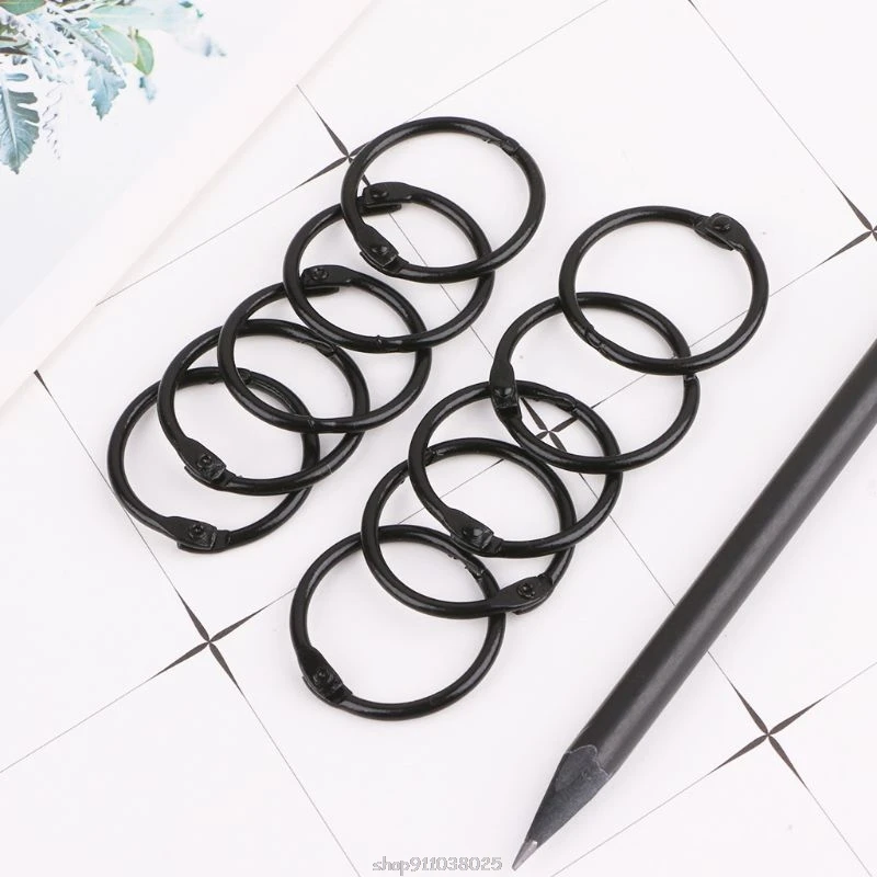 

10pcs Metal Loose Leaf Binder Ring Book Hoops DIY Albums School Office Supplies Craft Ja19 21 Dropship