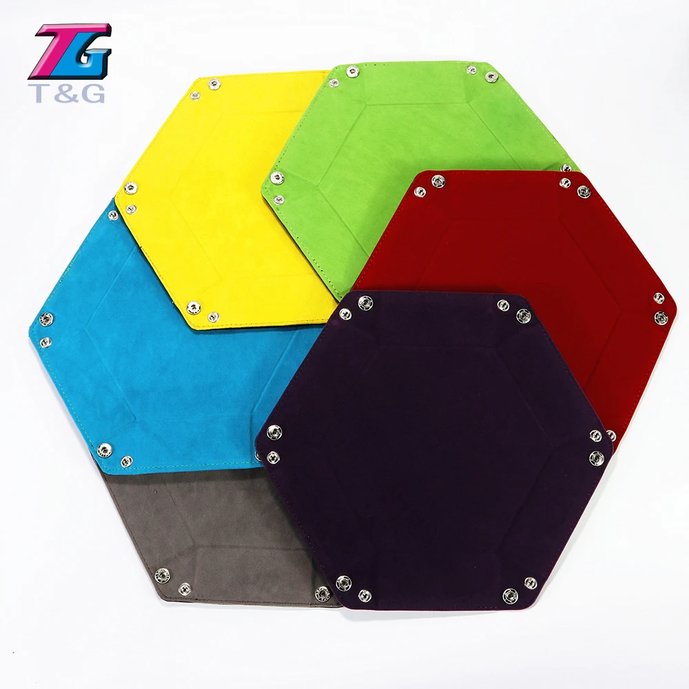 Поднос для костей настольных игр двусторонний деликатный мягкий бархатный