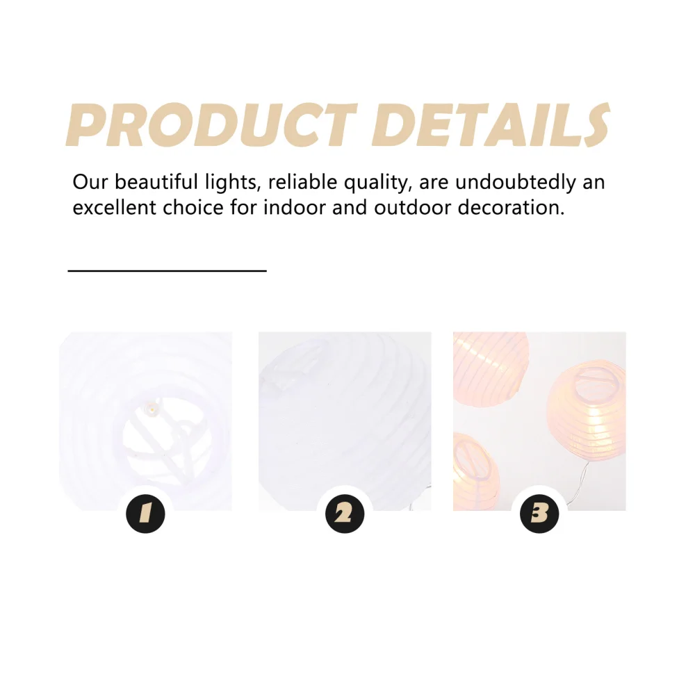 

1Pc Decorative LED Lamp String Lantern Shaped String Light Garden Lamp (White)