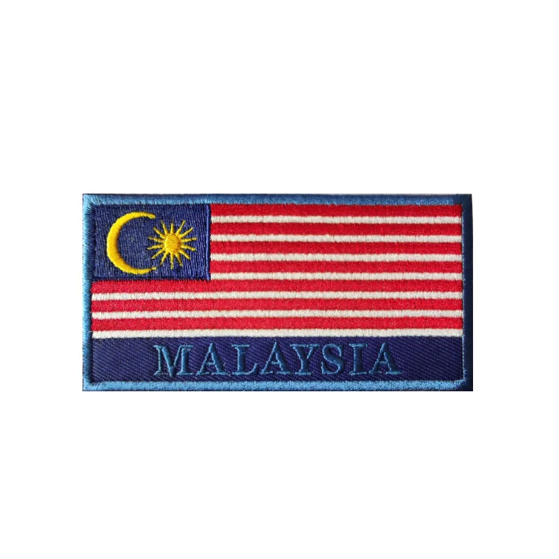 

Malaysian Embroidered Patch Badge cloth label personalized bag and Warlock badge Malaysia armband Velcro