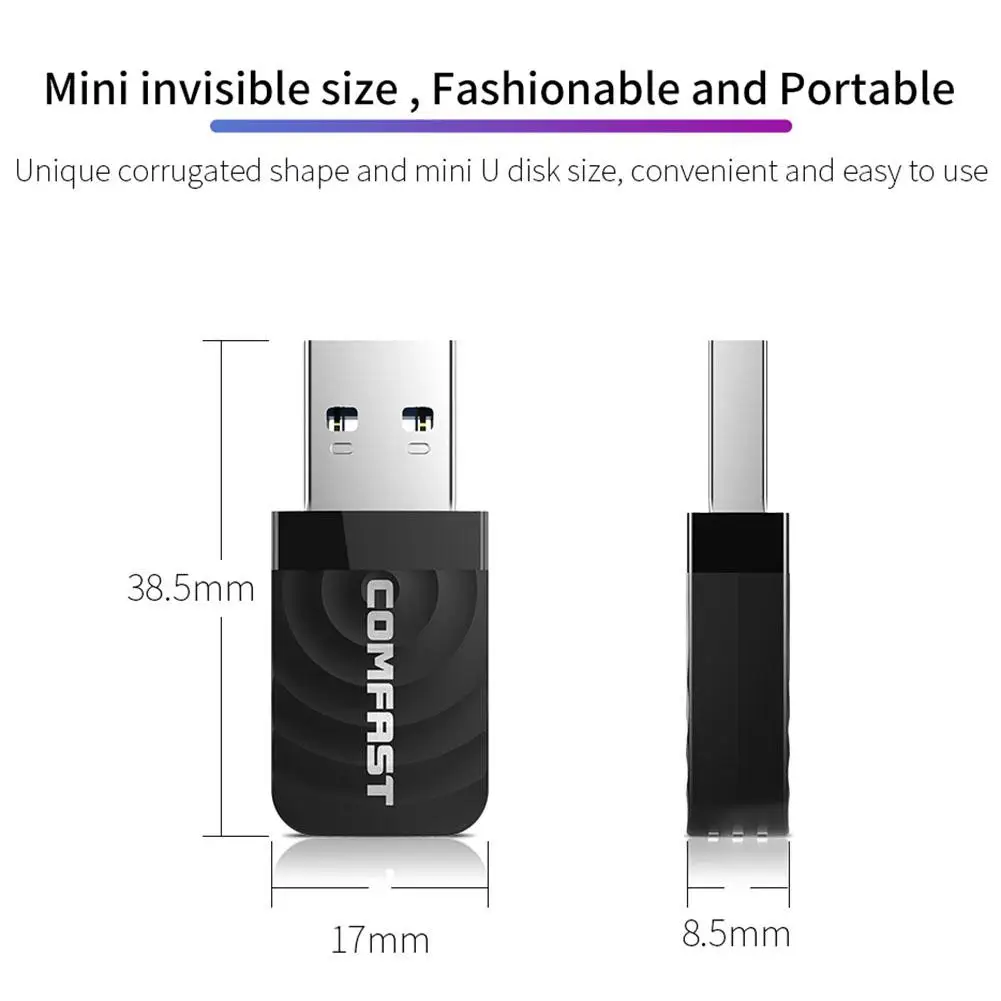 COMFAST мини USB 3 0 Беспроводной сетевая карта 1300 Мбит/с Dual Band Ethernet Wi Fi адаптер
