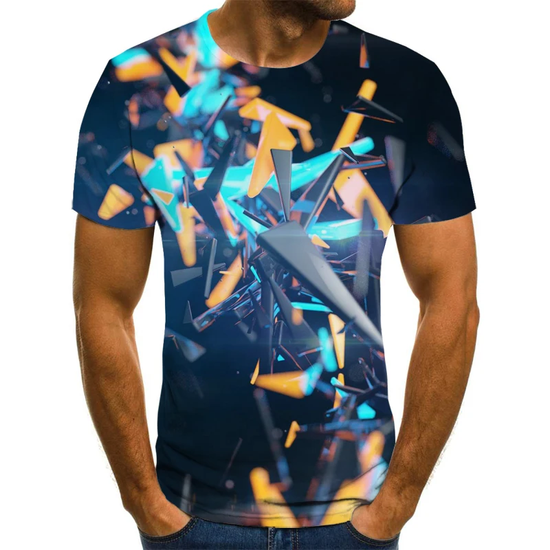 

2020 New Men 3D T-shirt Casual Short Sleeve O-Neck Fashion Nature Printed t shirt Men Tees 3D animal print Casual T-shirt