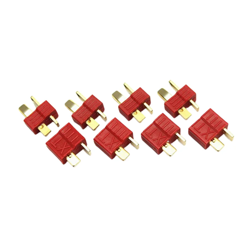T plug Anti Skidding Deans Dean Connector Lipo Battery ESC Connector RC Toys DJI Phantom DIY Parts Quality T Plugs 10Pair/Lot