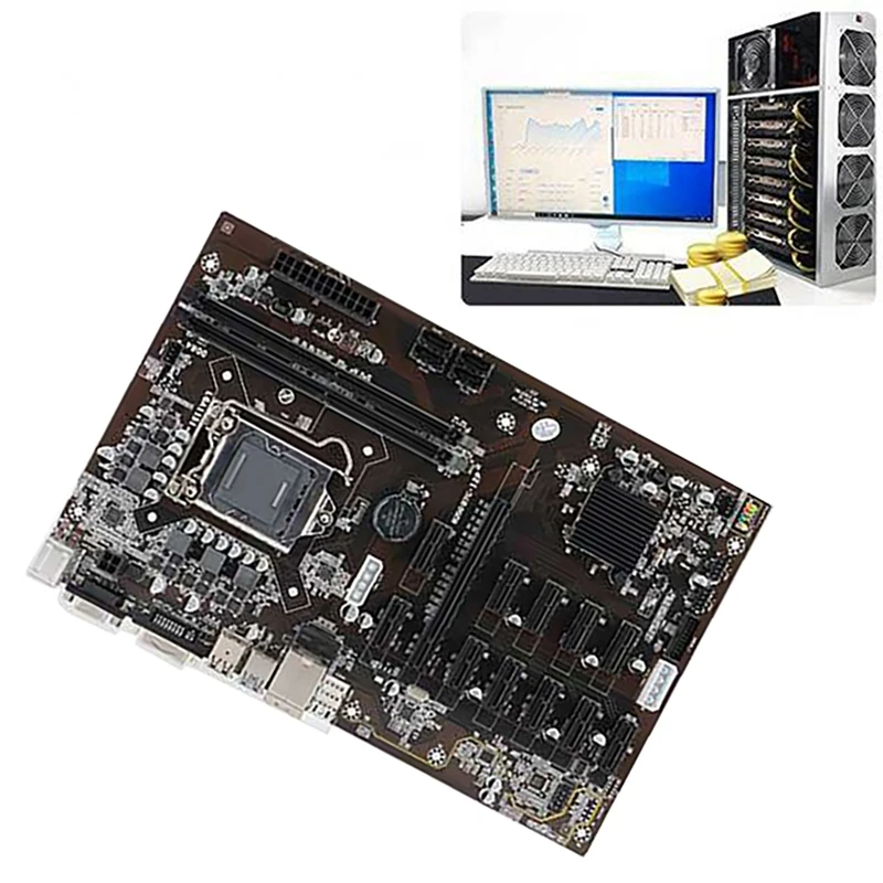 Материнская плата BTC B250 12 PCIE графические Слоты LGA 1151 DDR4 RAM SATA3.0 USB3.0 материнская для