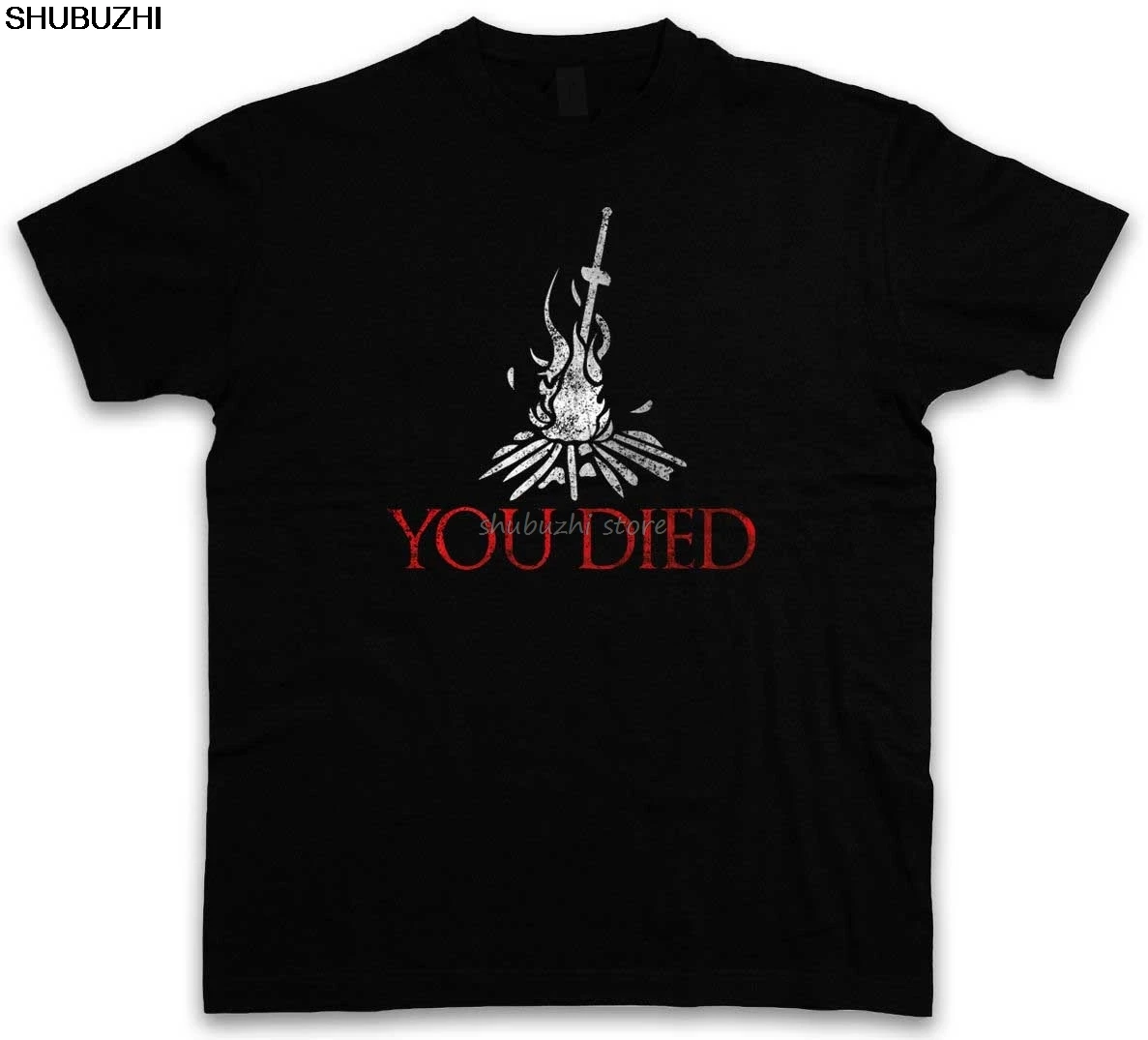 Вы умер DARK SOULS футболка Firelink храм темно геймер-нерд страшные солнце Хлопковые фирменные носки новые футболки sbz1086