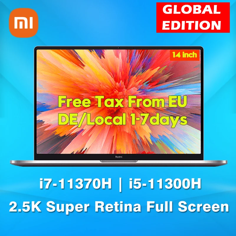 Новейший xiao Mi RedmiBook Pro 14 ноутбук Intel i7 11370H/i5 11300H MX450 GPU 100% SRGB сенсорный экран монитора