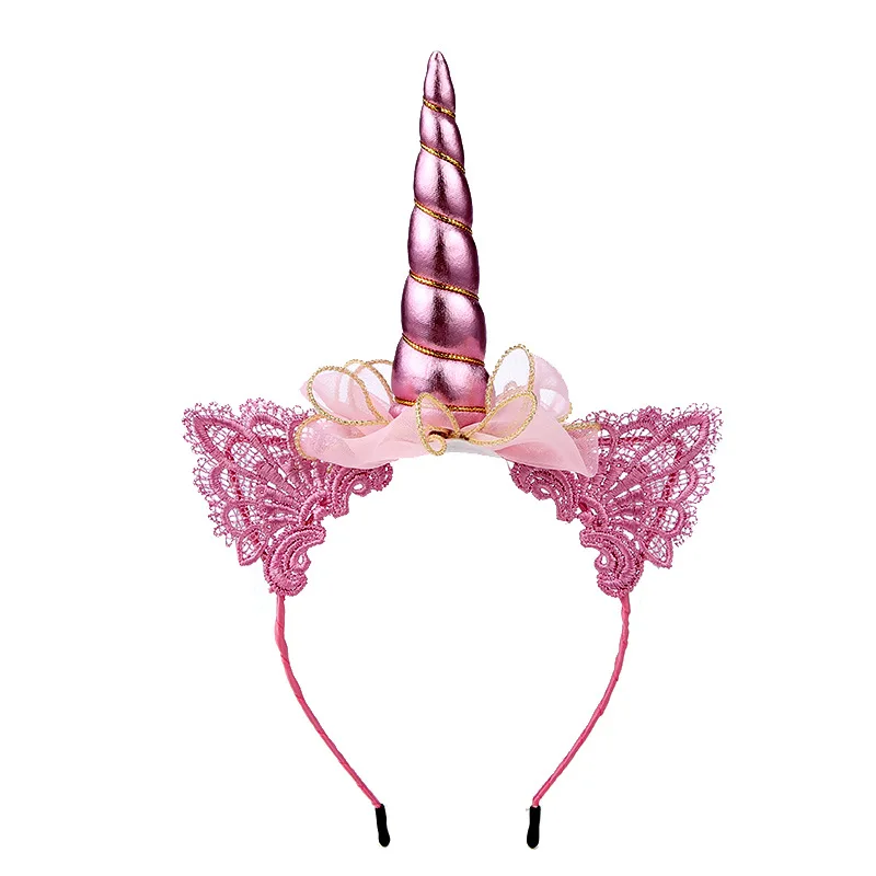 Головная повязка с единорогом обруч головой единорога супер большая бабочкой