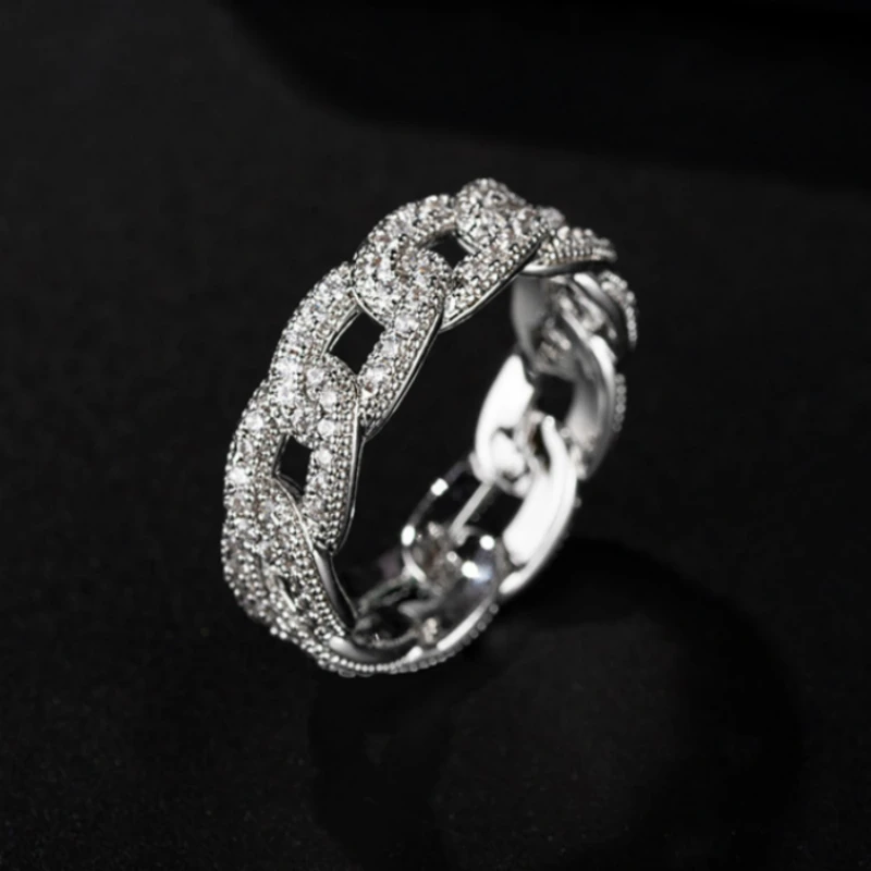 Женские кольца цепи Mochai Брендовые украшения в стиле стимпанк серебристые с