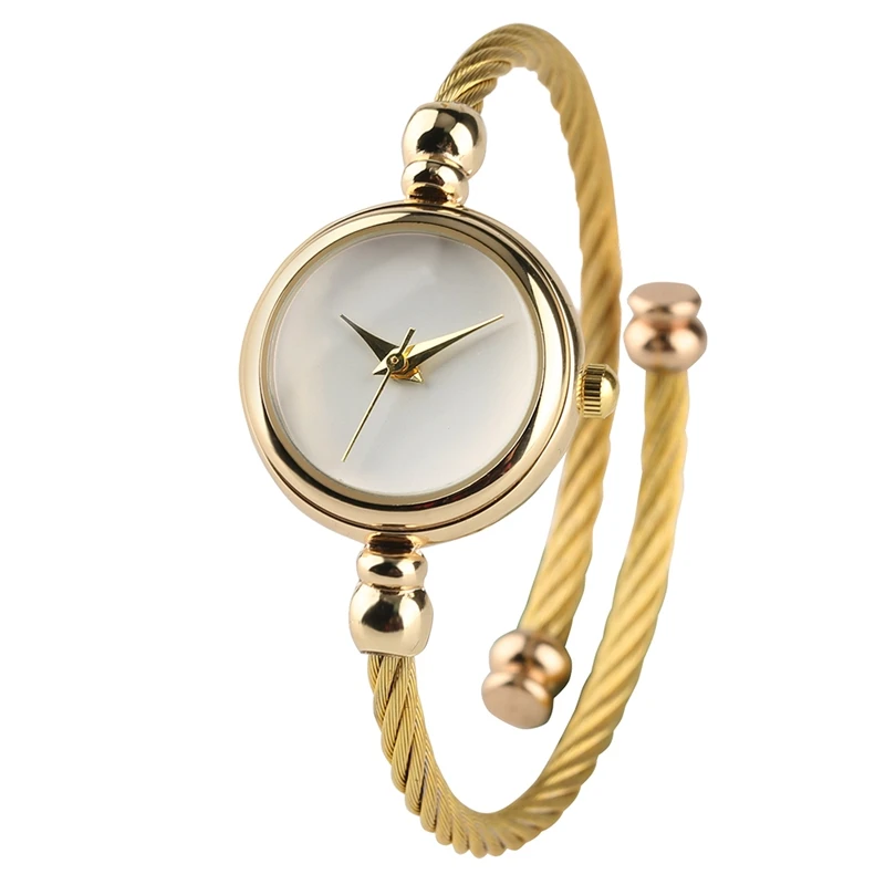 Женские браслеты и часы в стиле панк повседневный набор золотистых многослойных