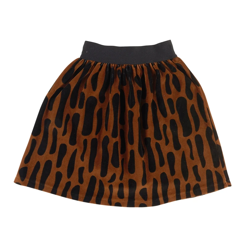 Leopard Skirt CarlijnQ/Фирменный Детский свитер и штаны; Модные топы для маленьких мальчиков с изображением птиц и деревьев; осенне-зимние топы для девочек; зимняя одежда для малышей - Цвет: Leopard Skirt