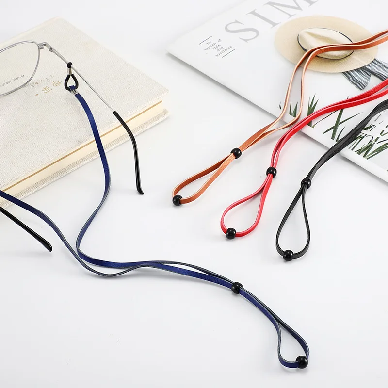 

Adjustable 2021 new anti falling leather eyewear rope