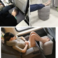 2021 new travel pillow foot pad inflatable airplane car bus footrest stool height adjustable kids flight sleeping resting pillow