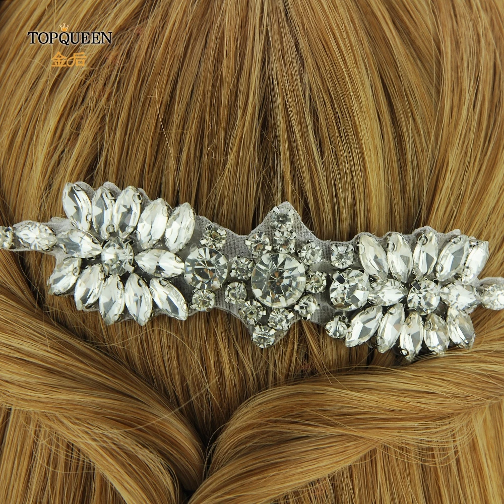 TOPQUEEN H49 туфли ручной работы серебристого цвета Свадебный гребень для волос с