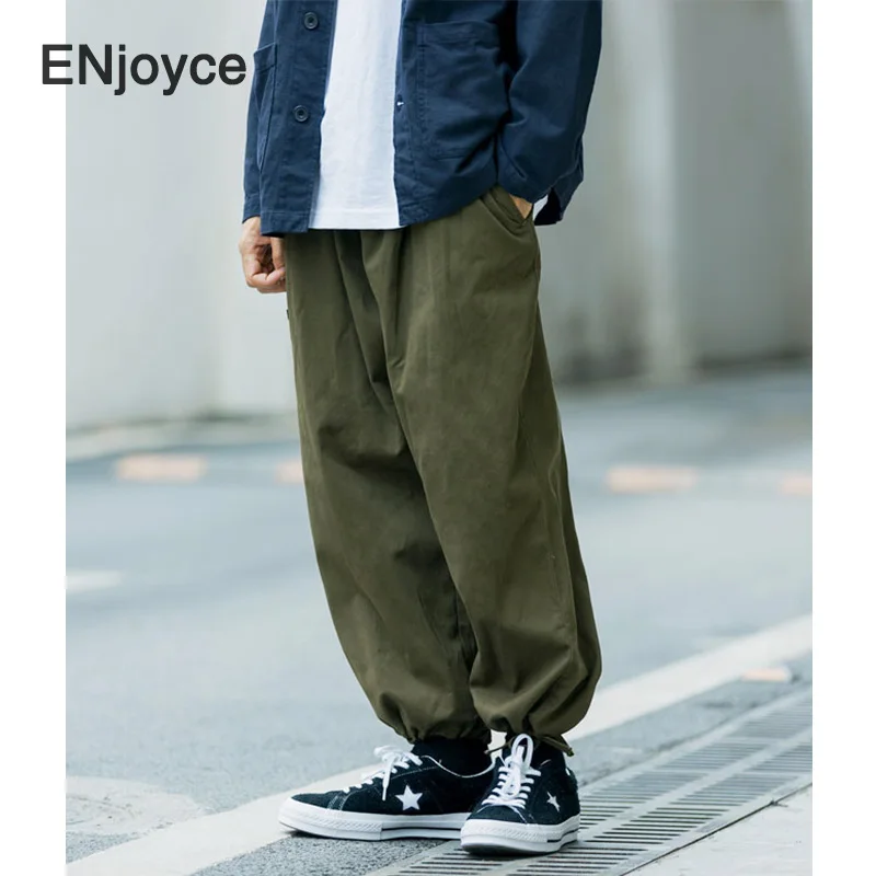 Брюки-карго мужские свободного покроя винтажные повседневные штаны в японском