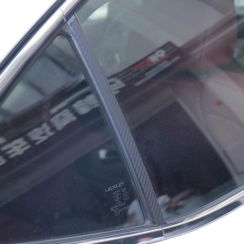 

QHCP Car Window B Pillars Sticker Film Decorative B-Pillar 8Pcs Fit For Lexus IS250F 200T 300 2013 2014 2015 2016 2017 2018 2019