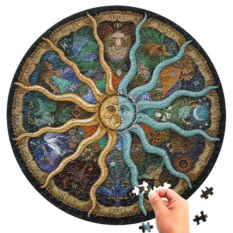 

500 Pieces Paper Puzzles Zodiac Horoscope Educational Toys Collection DIY Constellation Jigsaw Home Decoration Adult Kids Gift
