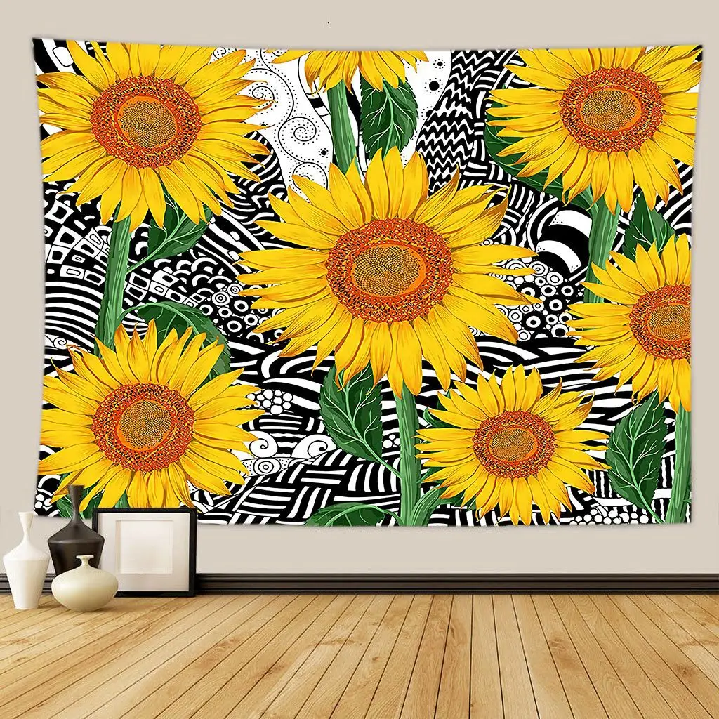 Aggcual цветами подсолнечника гобелен настенный цифровая печать номер Декор