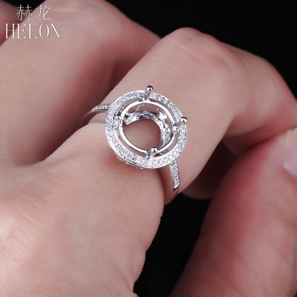 HELON однотонное 14K белое золото женское Модное изящное ювелирное изделие