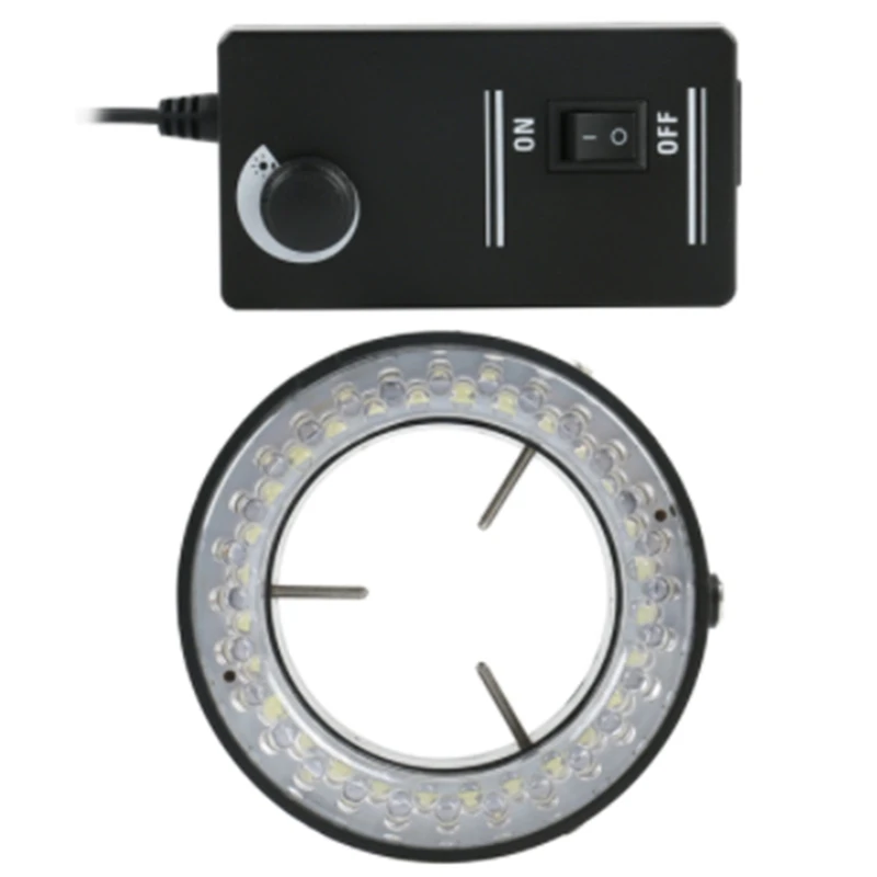 

Adjustable 56 LED Ring Light Lamp 6500K 90V-240V for Stereo Microscope Trinocular Microscope Video Camera