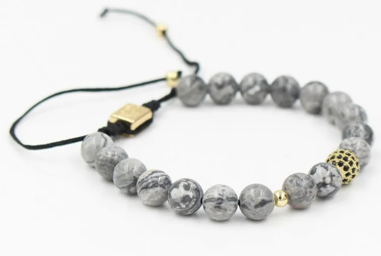 8 мм cgg432 Золото Серебро Микро Проложить cz Циркон кубического циркония браслет