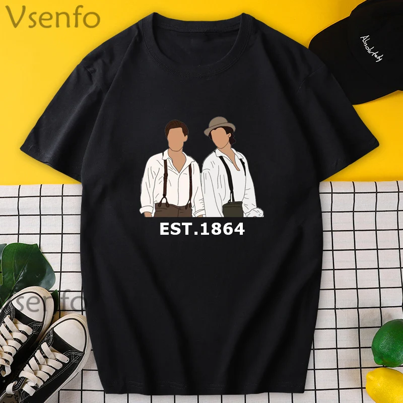 

The Vampire Diaries T-shirt Men Salvatore Brothers Mystic Falls T-shirts Male Cotton Short Sleeve Streetwear Tee Shirt Oversize