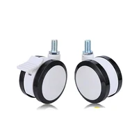 1 pc 3 inch medical caster cosmetology equipment nursing bed 3universal mute screw rod double piece row