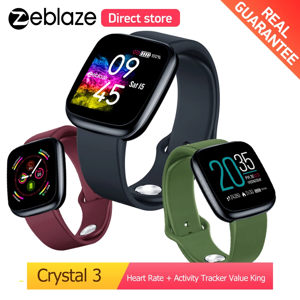 (Король ценностей) Зеблейзер Кристалл 3 Smartwatch Мужчины Смарт Смотреть Сердечное