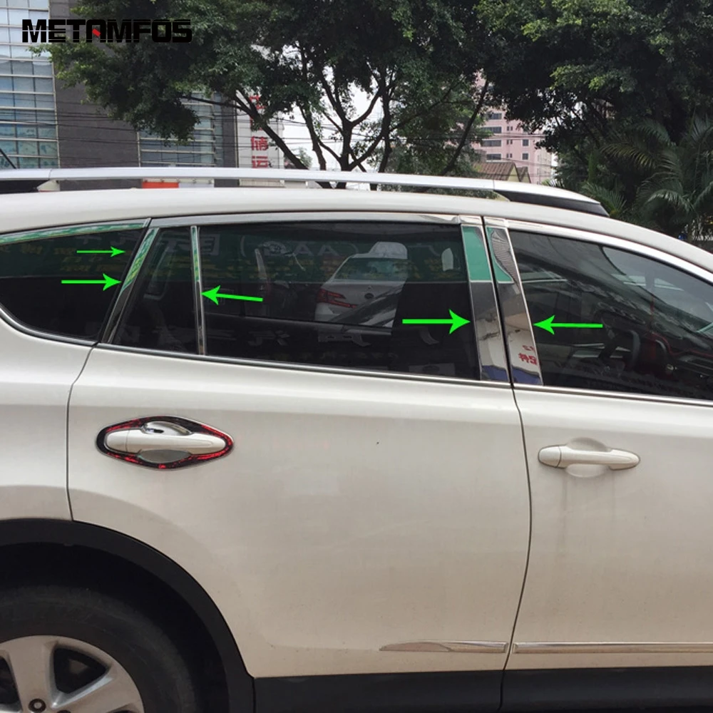 Крышка для окон из нержавеющей стали Toyota Rav4 Rav 4 2013 2014 2015 2016 2017|trim cover|stainless steel