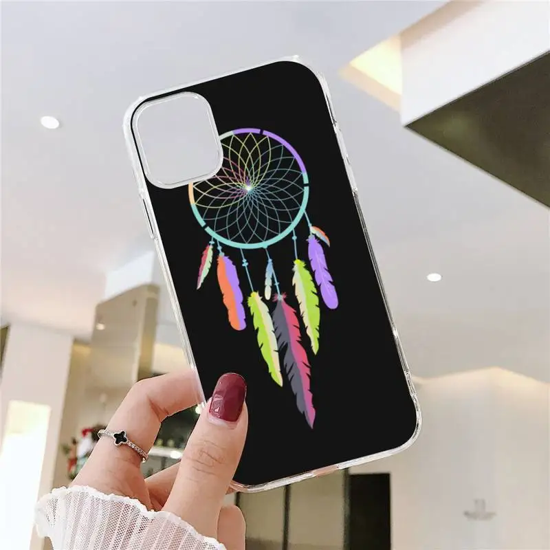 

Dreamcatcher Coque Phone Case Transparent soft For iphone 5 5s 5c se 6 6s 7 8 11 12 plus mini x xs xr pro max