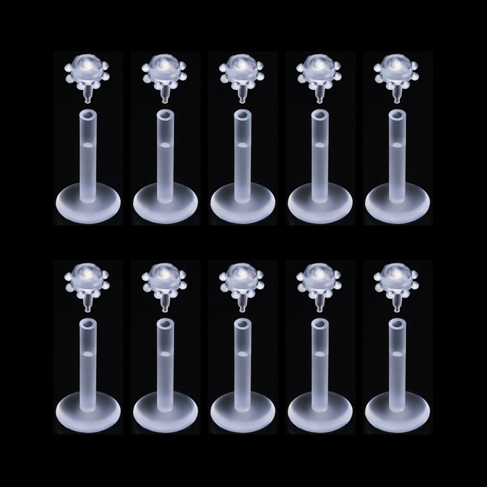 10 шт. прозрачный Невидимый акрил биофлекс козелка фиксатор для промышленного