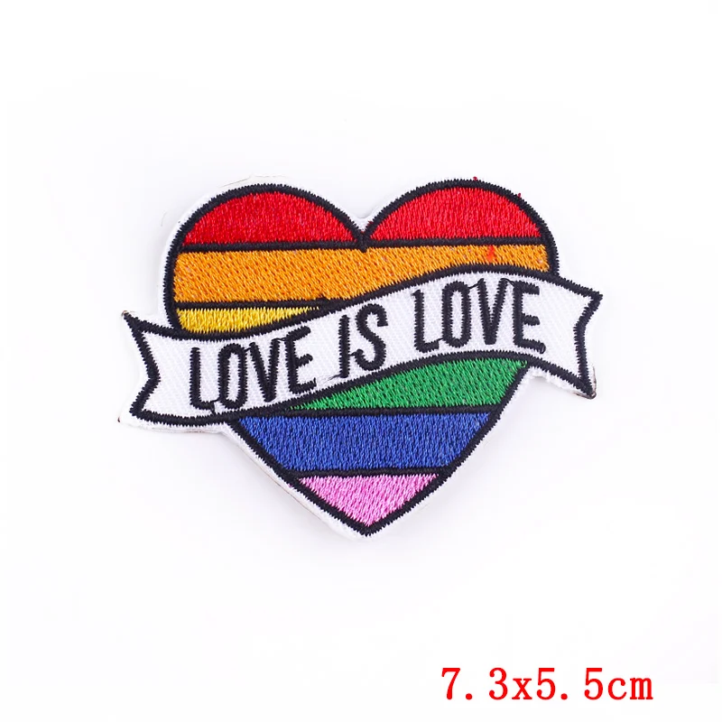 

DIY Heart Patches For Clothing Iron on Jacket Accessories Applique Decor Round Embroidered Patches For Clothing Fusible Sewing