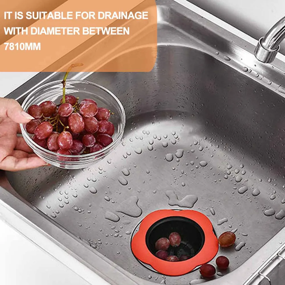 

4PCs Set Color Box Portable Kitchen Sink Strainer Drain Bathroom Floor Drain Hair Filter Sewer Sink Anti-Plug Net