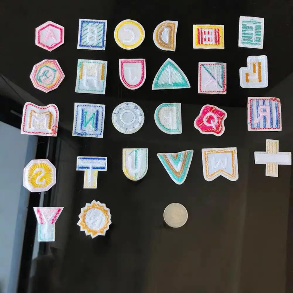 Буквы патч Алфавит вышитая аппликация красочные буквы железо на