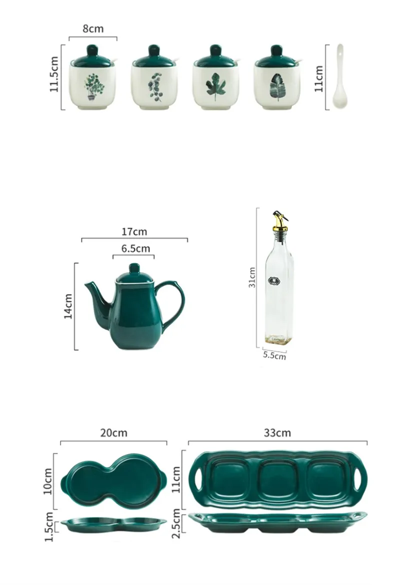 

Ceramic Spice Jars With Lid Spoon Pepper Shaker Sugar Bowl Seasoning Bottle Condiment Container Pepper Kitchen Cooking Tools