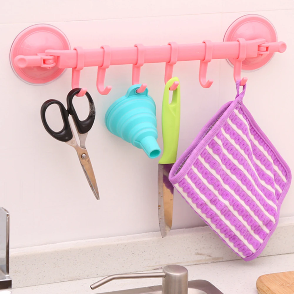 Настенная Вакуумная присоска 6 крючков супермощная крючок для кухни ванной