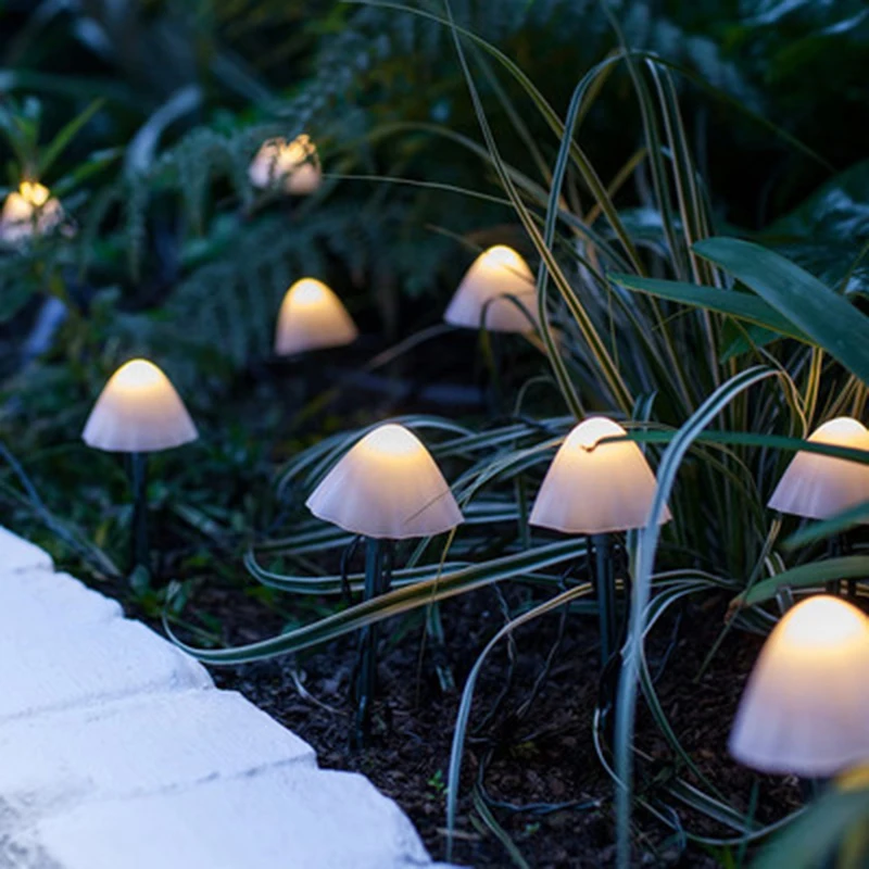 

Solar mushroom light 5 meters 20LED / 3.5M 10 LED waterproof outdoor flower ring solar light Christmas is a garden decoration
