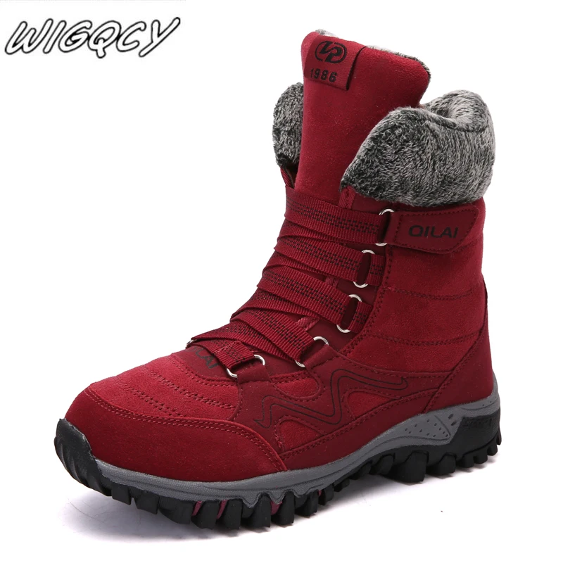 

Fashion Platform Ankle Boots Shoes Woman Cow Suede Equestrian Winter Thick Sole Lace-up Women Shoes Waterproof Martin Boot