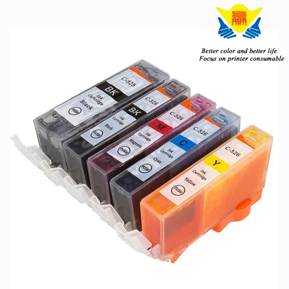 Совместимый сменный чернильный картридж для canon pgi525 cli526 Canon Pixma iP4850 iP4950 iX6550 MG5250(5