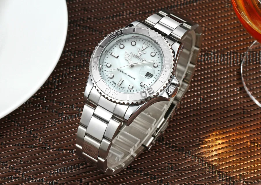 Швейцарские oyster perpetual Rolexable Япония MIYOTA Кварцевые часы yacht Kelpie мужские часы водонепроницаемые с календарем relogio masculino