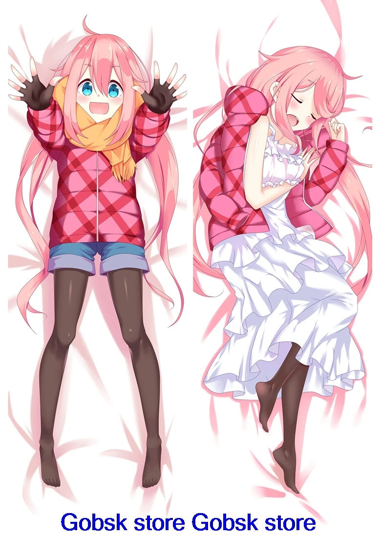 Август аниме Yurukyan Yuru лагерь непринужденный лагерь Nadeshiko Kagamihara Подушка «Dakimakura» чехол крышка тела подушку чехол s